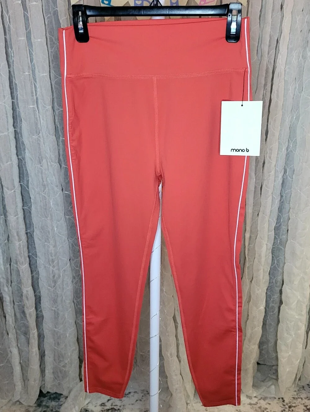 Mono B Peach High Waisted Crop Leggings & Sports Bra Matching Activewear Set